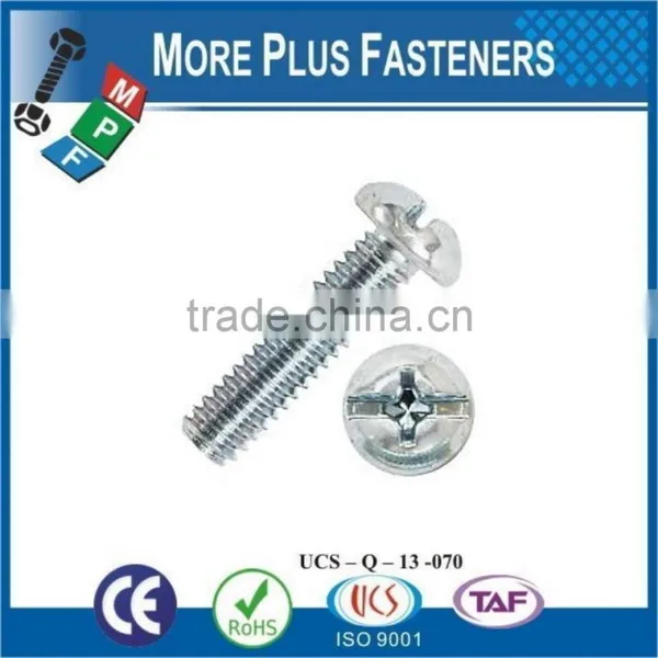 Made in Taiwan Brass Stainless Steel Zinc Plated Round Slot Machine Screw photo-3