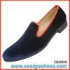 Hot Sell Men Blue Vervet Slipper Factory