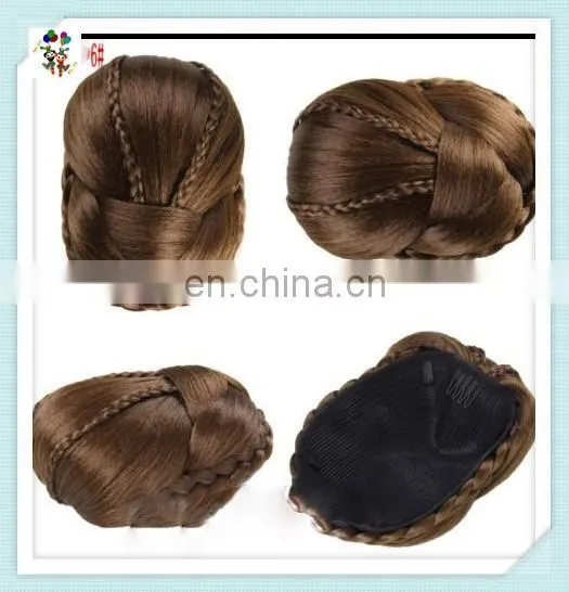 Fashion Women Dome Bun Comb Clip Synthetic Hairpieces HPC-0140 photo-2