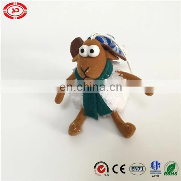 Shane White Sheep With Scarf Curious Emotion Plush Stuffed Toy Keychain photo-4