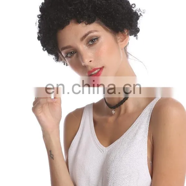 Short Curly Afro Party Wigs for Black Women P-W211 photo-5