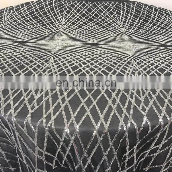 TC229A 80x80 Square Polyester Sequin Tablecloth Factory photo-4