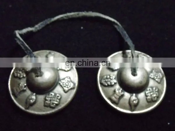 Old Tibetan Buddhist Bronze 6 Mantras Tingsha Cymbals Vintage-Tibet-Tibetan-Nickel-Tingsha-Cymbals-Auspicious-Symbols Buddhist