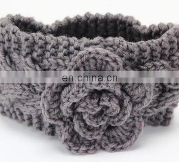 Winter New Fashion Knitted Camellia Twist Braided Baby Warm Hairband Children Kids Hair Accessories photo-2