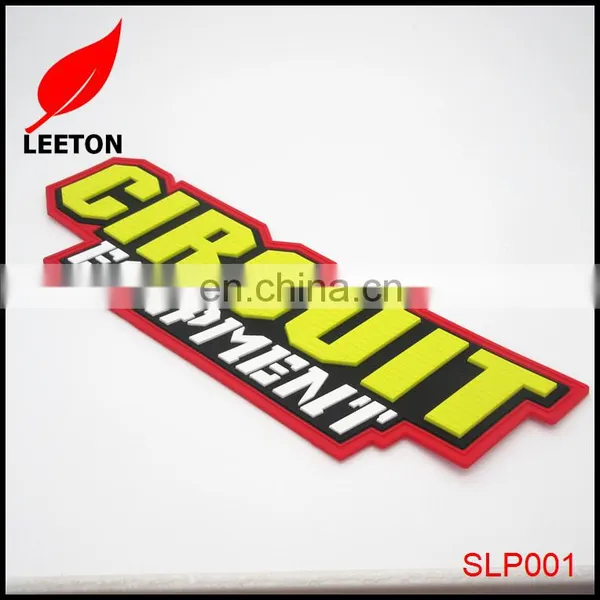 China Factory Custom Large Rubber Embossed Logo Badge photo-2