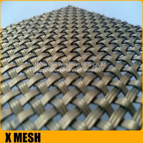Flat-Wire Decorative Mesh Fandango Antique Brass Plated 24