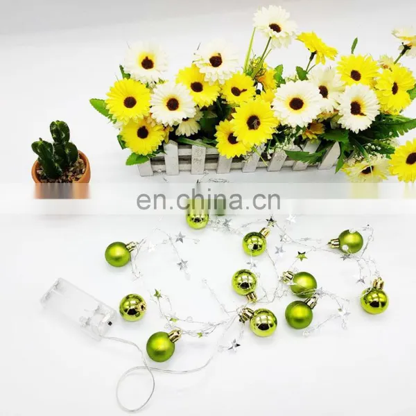 Christmas Decoration Plastic Ball Copper Wire String Light For Home Decoration photo-2