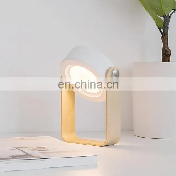2021 Hot LED Portable Lantern Light Retractable Wooden Table Lamp Bedside Night Light Touch Sensor Hanging Lamp photo-3