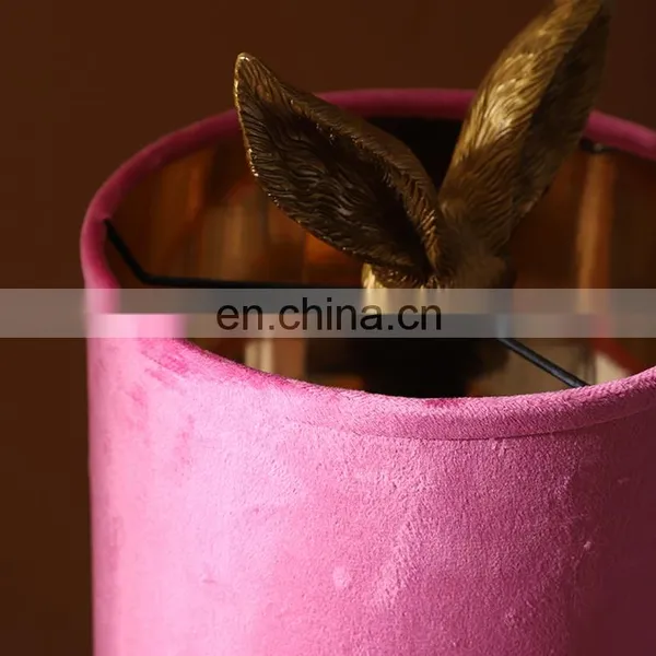 China Wholesale Indoor Lighting Rabbit Animal Shape Modern Resin Lamps for Desk Table Decoration photo-2