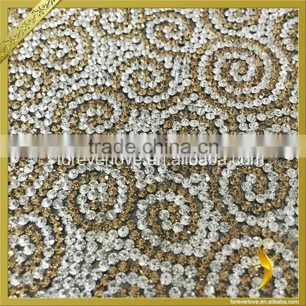 Rhinestone Mesh Crystal Diamond Sheet Rhine Stone Hot Fix Glue Rhinestones Sheets FRM-191 photo-3