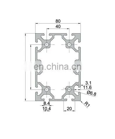 SHENGXIN T Slot 80120 Industrial Aluminium Extrusion Proiles photo-2