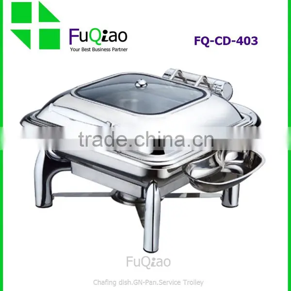 Hot Sale Restaurant & Hotel Supplies Stainless Steel Induction Chafing Dish With Glass Lid photo-4