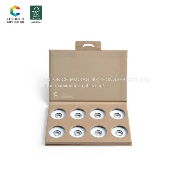 Wholesale Christmas Makeup Packaging Empty Gift Box Set 6 Pan Custom Eyeshadow Palette Private Label photo-3