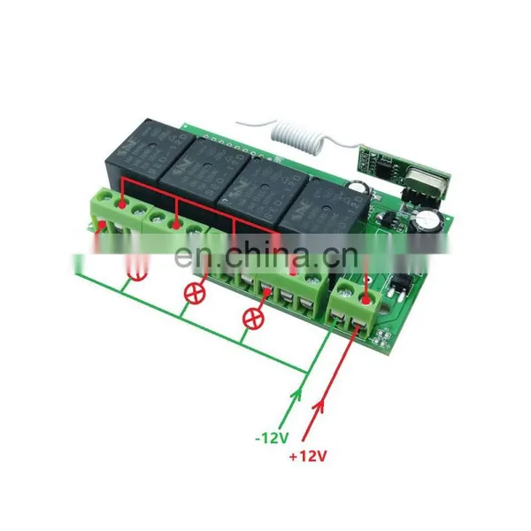 12V Learning Type Four-way Remote Control Switch photo-2