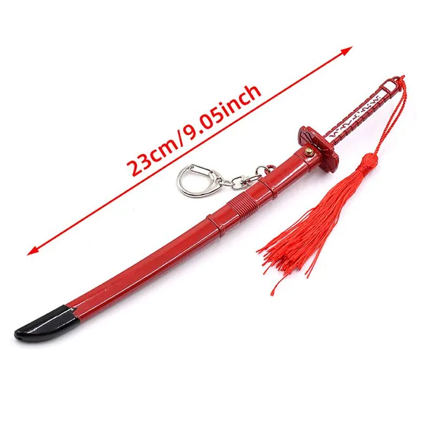 Anime Merchandise: Metal Sword Model Keychain, Spring-loaded Sword Model Keychain With Scabbard, Individually Packaged photo-5