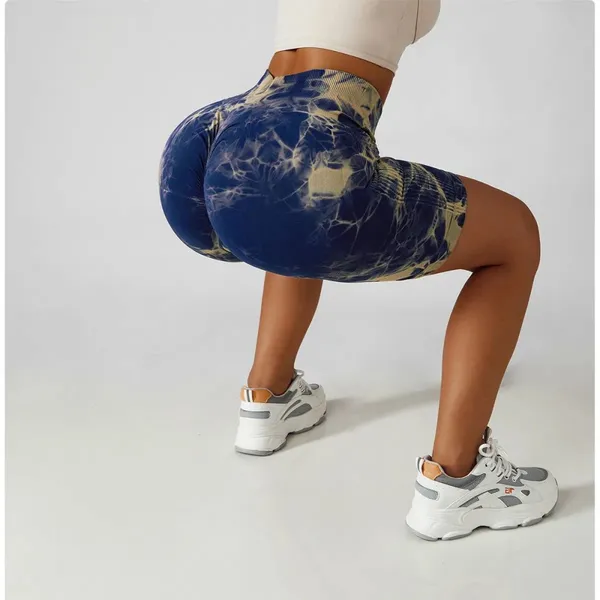 Women 2 PCS Yoga Gym Outfit Set Cross Back Shockproof Sports Bra High Waist Running Shorts With Side Pockets Quick Dry Workout Active Wear photo-3