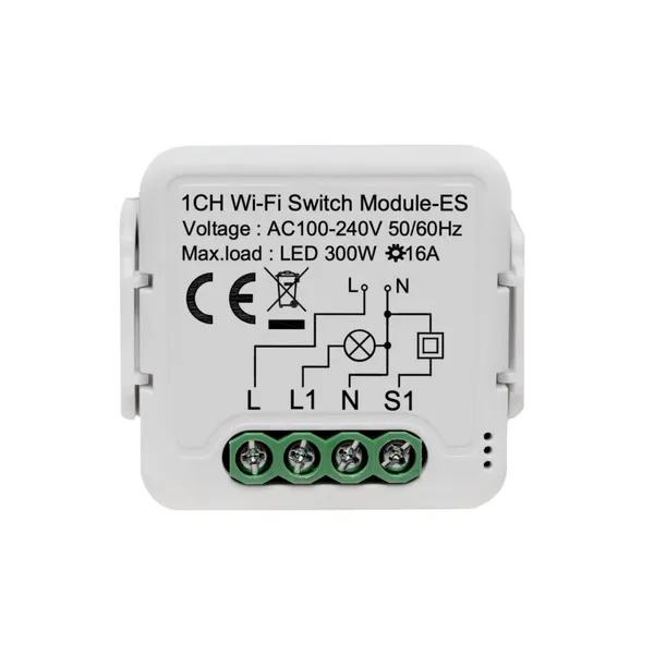 Tuya 16A Power Failure Alarm Smart Switch Module With Energy Monitoring