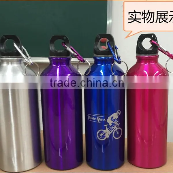 Hot Customized Logo Promotional Stainless Steel Insulated Sports Water Bottle With Carabiner
