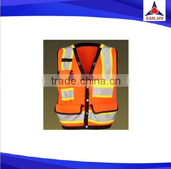 Wholesale Reflection Vest Orange Safety For Men photo-2