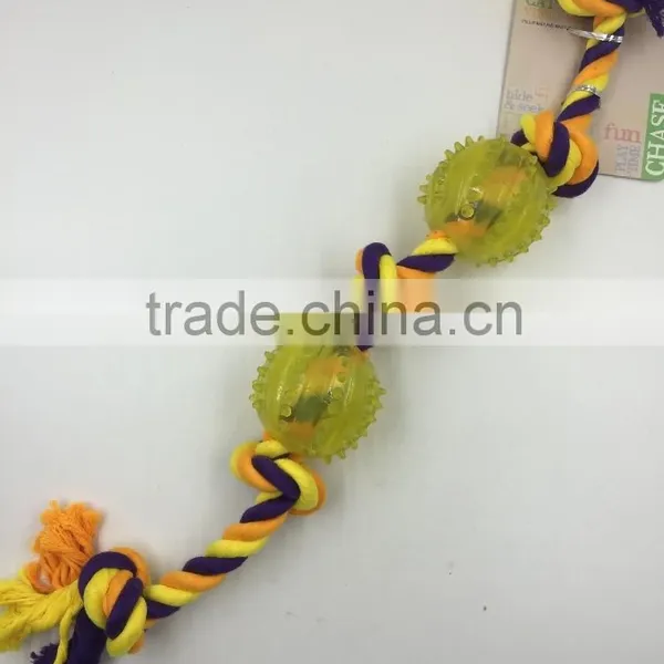 Pet Product Cotton Rope Rubber Ball Toy for Dog photo-2