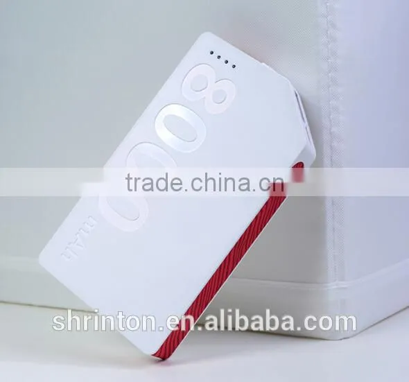 2015 Manufacture Supply, Fast Charging Smart Mobile Portable Cell Phone Power Bank 8000mah photo-2