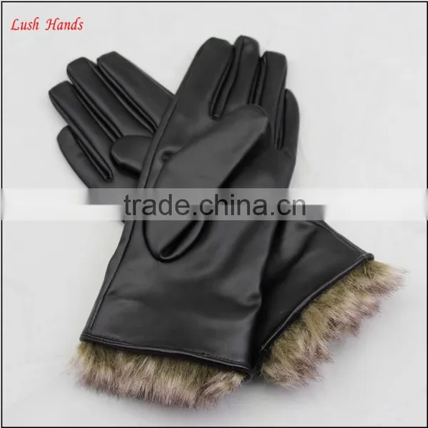 Ladies PU Working Leather Gloves Women Winter photo-4