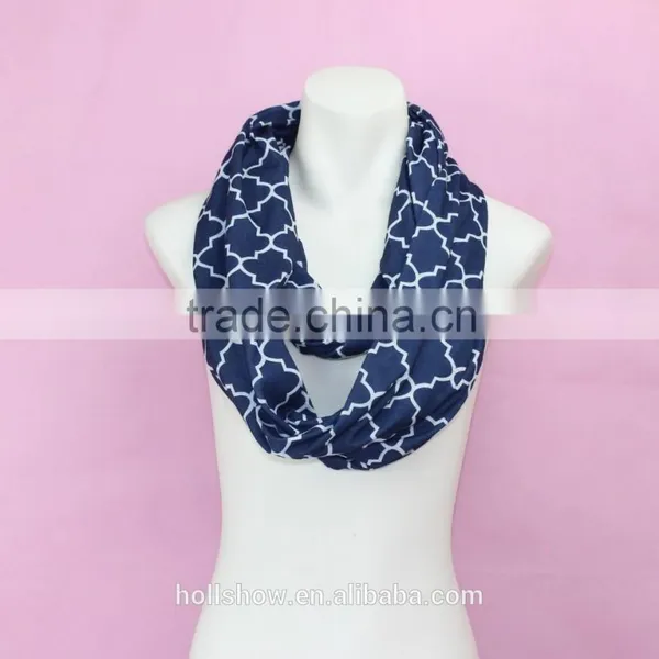 Best Selling Geometry Printed Polyester Women Infinity Circle Loop Scarf photo-4