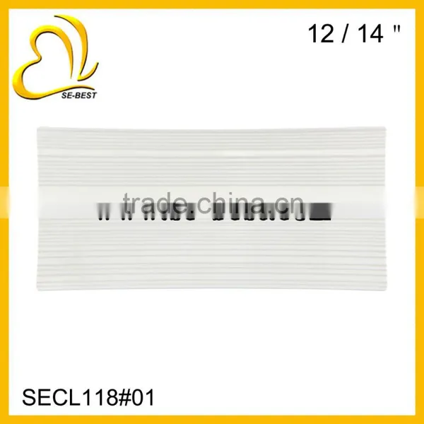 12/14" PURE WHITE PLATE; RECTANGLE PLATE photo-4