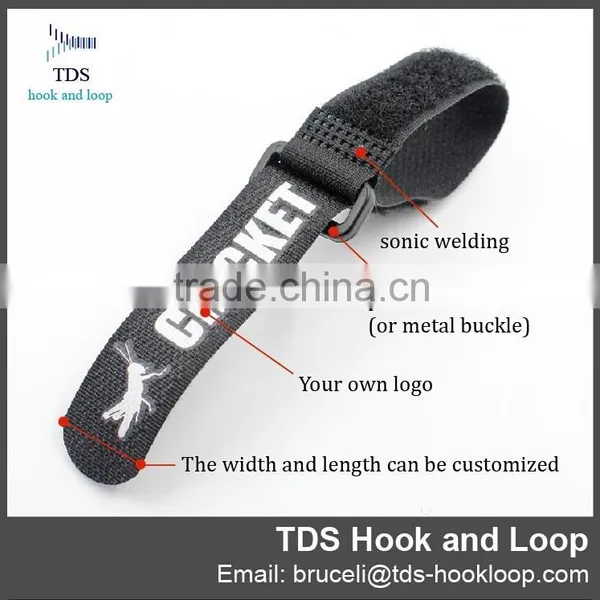 Adjustable Custom Logo Hook and Loop Fastening Buckle Strap photo-5