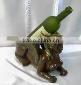 Polyresin Egyptian Figure Bottle Holder