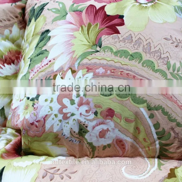 Cotton Bedding Fabric Satin Drill Brushed Reactive Printed Fabric photo-2