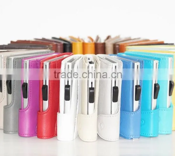 Leather Aluminium Cardholder Wallet for Bank Card/credit Card/id Card photo-5