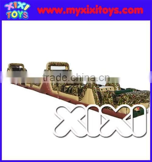 Giant Army Color Inflatable Obstacle Course for Sale