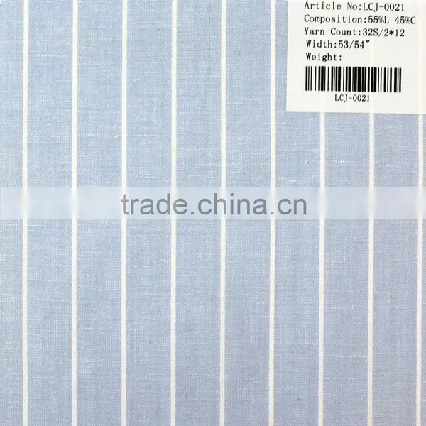 32s/2*12 Stripe Yarn Dyed Linen and Cotton Fabric photo-4