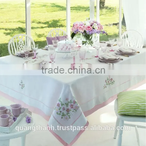 Hand Embroidery Table Cloth ,table Linen,cotton Embroidery Table Cloth