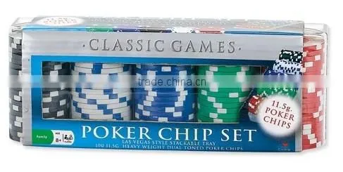 100 Pcs Casino Poker Chip Tray,Poker Chip Set,Casino Chip Tray in Acrylic Box