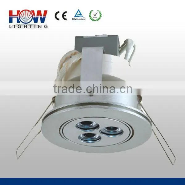 2013 New High Quality 3W 270LM LED Downlight Housing With 3pcs CREE XP