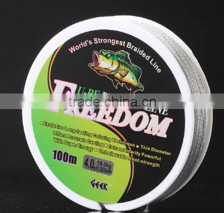 PE Braided Fishing Line, High Strength, Durability, 3-12 Strands, Suitable Seawater/freshwater, Smooth Surface