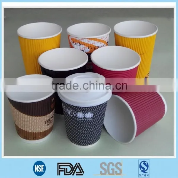 Colourful and LOGO Printed Ripple Wrap Hot Cups photo-2