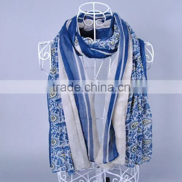 Women Fashion Bohemia Pattern Scarf Voile Scarves 180*90 Pashmina photo-5