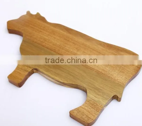 Dishwasher Safe Animal Shape Acacia Wood Kitchen Cutting Board photo-2