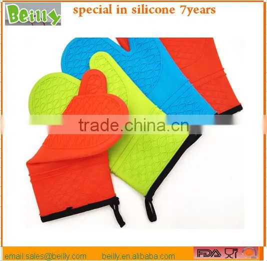 Silicone Rubber Oven Bbq Non-stick Silicone Gloves photo-2
