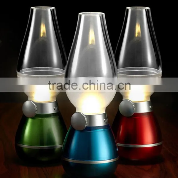Retro wind control lamp LED night light romantic candlelight dinner companion