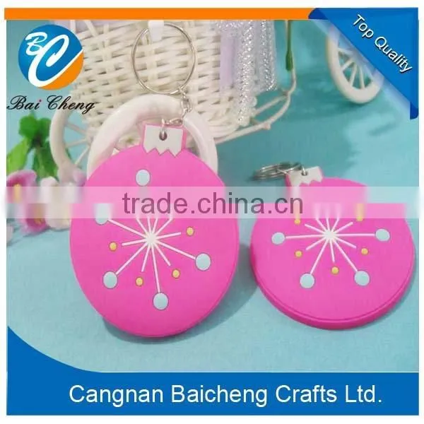 Colorful Round Booming Soft Pvc Key Chains of Nice Hand Touch as the Chrismas Tree Decoration for Fun and in Low Costs for Sale photo-2