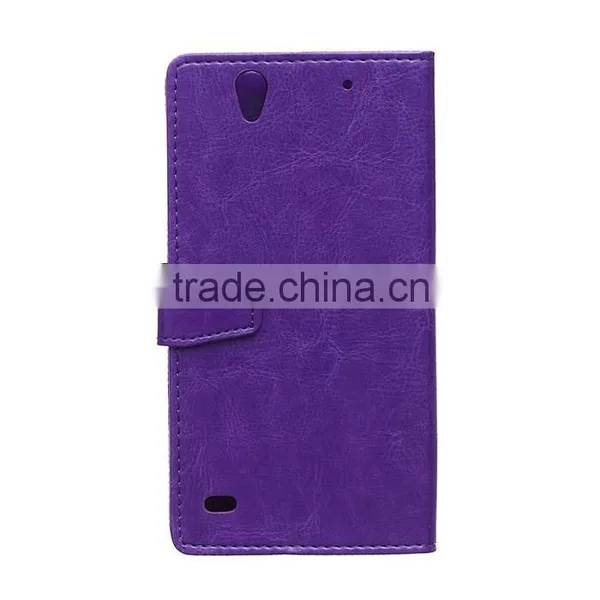 Wholesale Flip Cover Leather Case For Sony C4,For Sony C4 Book Cover Stand Case photo-6