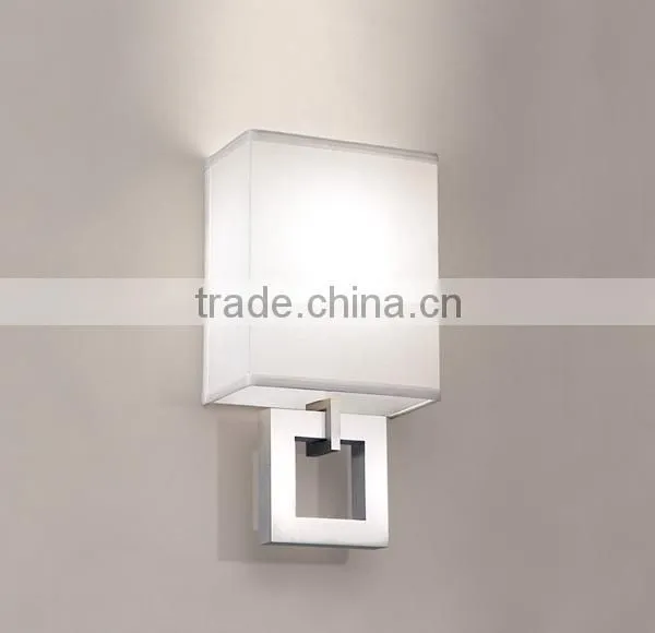 UL & CUL Listed Indoor Fabric Wall Light in Brushed Nickel