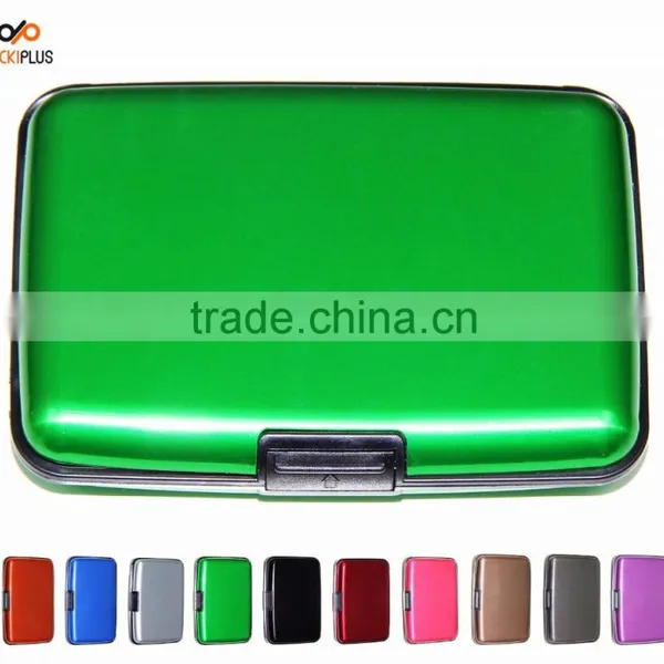 Luckiplus Inventory RFID Blocking Aluminum Credit Card Holder for Men & Women, Cool Slim Metal Busin Blue photo-4