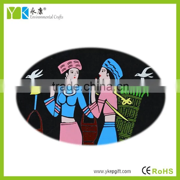 China Home Wall Art Decor Young Ladies Hand Made Wall Hanging Pictures photo-4