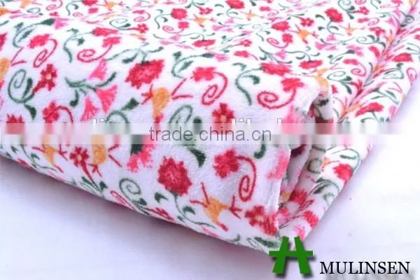 Shaoxing Mulinsen Polyester Petunia Printing Fabric Korean Velvet photo-3