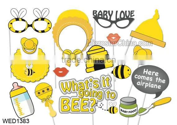 Baby Shower Birthday Party Children's Day Christmas Photo Booth Props Bee Themed